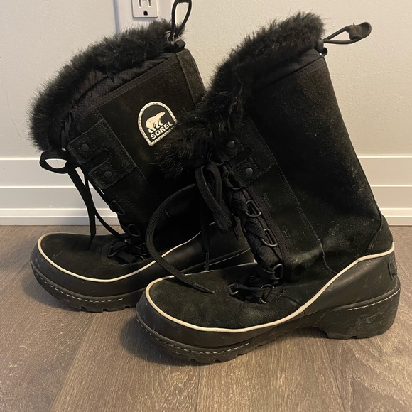 Sorel Tivoli II Tall Black Waterproof Winter Boots - Picture 1 of 4